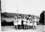 Group portrait of the youngest children in the Chateau des Avenieres children's home in Cruseiles.