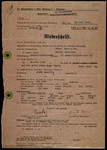 Duplicate copy of Christine Denner's birth records issued in July 1942 and given to her Jewish friend Edith Hahn as false identification.