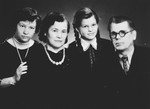 Postwar photograph of the family of Lithuanian rescuers, Vytautas and Elia Rinkevicius.