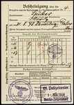 Insurance card issued to Moritz Spicker and stamped by the Berlin police.