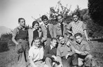 Group portrait of Jewish youth in a children's home in Switzerland.