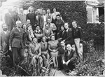 Group portrait of DPs and UNRRA workers in the Windsheim displaced persons' camp.
