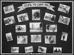 Display panel entitled "So we lived" from a photo exhibition on the Holocaust created by photographer George Kaddish in a displaced persons' camp.