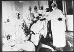 Jewish surgeon during an operation in Grodno, Poland.