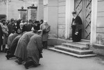 In front of the "Synagogue of the Deportation" in Cluj and in the presence of Romanian Chief Rabbi Moses Rosen (1912-  ), six Hungarian members of the Romanian Parliament ask for forgiveness for the sins of the Hungarian Fascists, for their cooperation in the extermination of more than 130,000 Jews from northern Transylvania.
