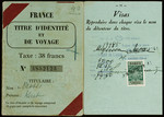 Passport issued to Kurt Moses in France prior to his voyage to the United States on board the Mouzinho.