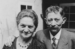 Close-up portrait of a Jewish couple in Breisach Germany.