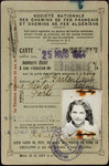 Transportation pass issued to Regine Gartenlaub under her real name one year before she was forced to go into hiding.