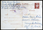 Postcard send from Perla Krieser from a deportation train to her two daughters in the Rivesaltes concentration camp.