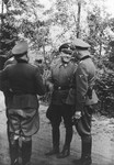 SS General Oswald Pohl pays an official visit to Auschwitz.