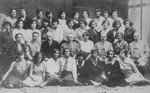 Teachers and students at Zofja Kalecka Gimazjum, a private Jewish girls high school in Warsaw.