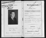 Identification card with photograph from the University of Vienna issued to a Jewish student, Karl Stein.