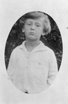 Close-up portrait of an Austrian Jewish boy.

Pictured is Karl Charles Stein.