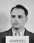Mug shot of Edmund Vesenmeyer [sic], the former Nazi governor of Hungary.
