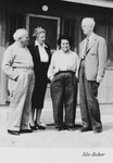 Ambassador James Grover McDonald and his wife visit Israeli Prime Minister David Ben-Gurion and his wife Pola at their home in Sde Boker.