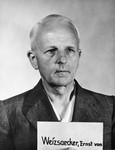 Mugshot of Nazi defendant Ernst von Weizsaecker, the principal defendant of the Ministries Trial.