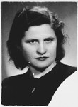 Portrait of Kovno Jewish partisan Ida Vilenchiuk.
