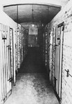 View of the corridor holding the isolation cells in the Breendonck concentration camp.