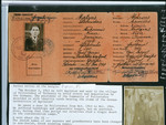 False papers issued to Leon Matsas with the cooperation of mayor of the town who forwarded them to the German authorities for a proper stamp.
