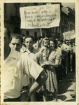 Jews from the Cremona displaced persons camp hold an anti-British demonstration.