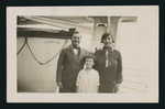 The Wolf family poses on board a ship on their return to America after paying a visit to their families in Eisiskes.
