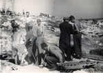Survivors of the shipwrecked Pentcho dig on the island of Kamilonissi.