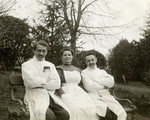Dr. Josef Kohn (right) poses with two colleagues from the Sanatorium Merano.