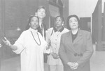 Coretta Scott King (right) views the Hall of Witness during a tour of the U.S.