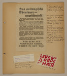 Page from volume two of a set of scrapbooks compiled by Bjorn Sibbern, a Danish policeman and resistance member, documenting the German occupation of Denmark.