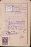 Stamped page of a passport issued to Setty Sondheimer by the German Consulate in Kaunas.