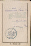 German passport issued to Hanni Sondheimer (donor) by the German Consulate in Kaunas.