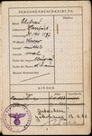 German passport issued to Setty Sondheimer by the German Consulate in Kaunas.