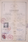 The Lithuanian Safe Conduct Pass issued to Markus Nowogrodzki.