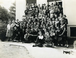 Group school photo of students in  the Anatolia girls school, second class in Salonika in 1937.